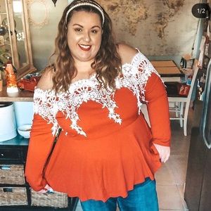 Off shoulder peplum top